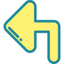 ui,arrows,multimedia option,orientation,direction,turn left